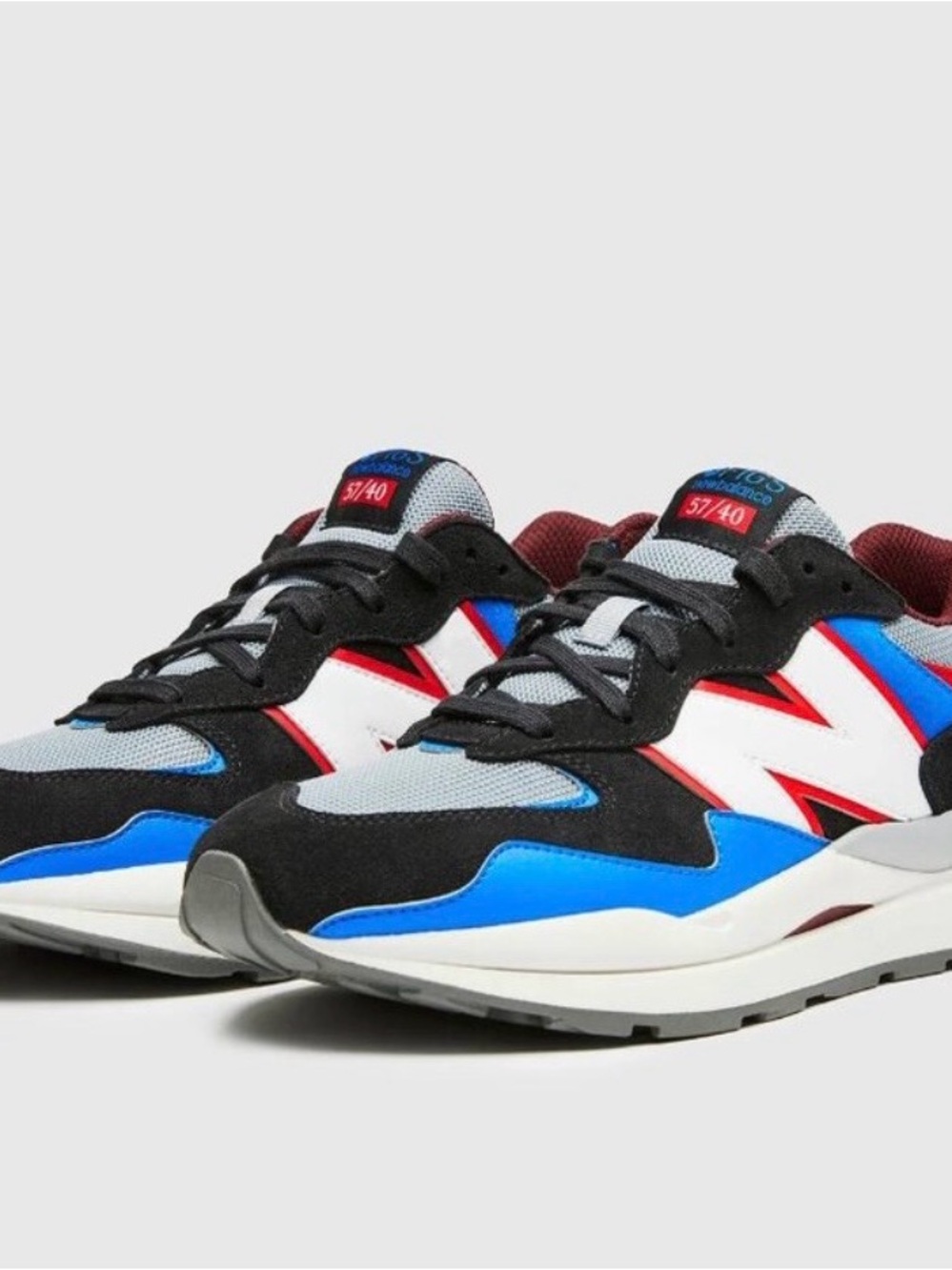 New Balance x FIGS 57/40 Sneakers - White, Black, Blue & Red